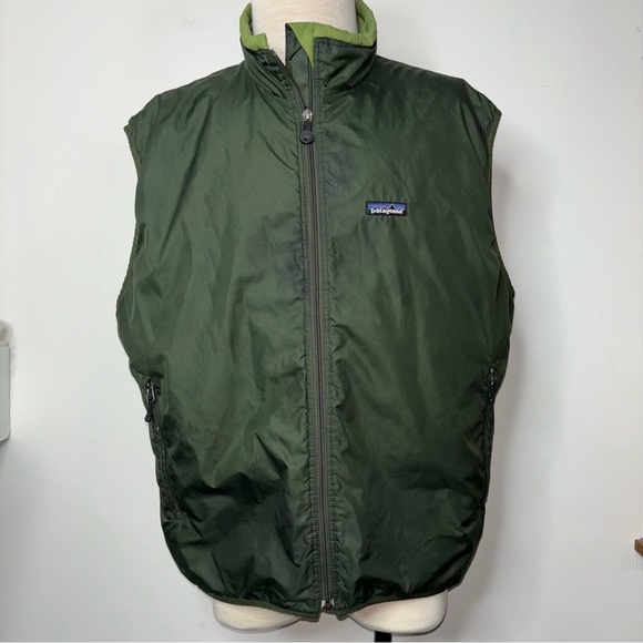 Vintage Patagonia Puffball Vest Mens Unisex XL Green Insulated Full Zip 84015 F4